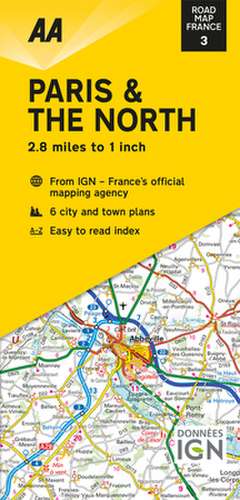 Road Map Paris & the North de Aa Publishing