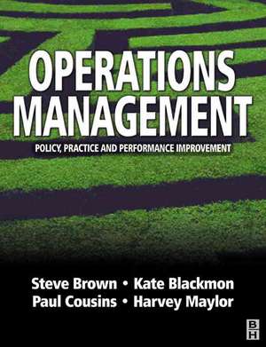 Operations Management de Steve Brown