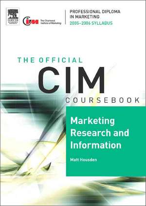 Marketing Research and Information de Matthew Housden