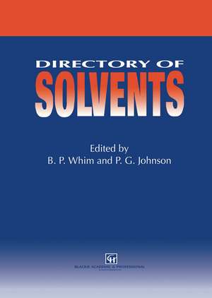 Directory of Solvents de B.P. Whim