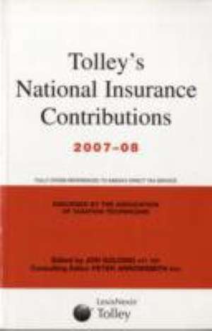 TOLLEY'S NATIONAL INSURANCE 2007-08 de JON GOLDING