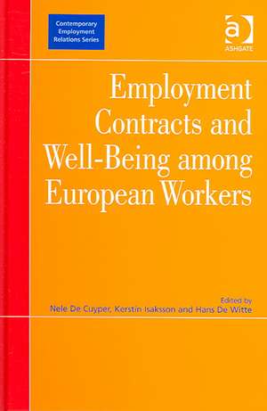 Employment Contracts and Well-Being Among European Workers de Nele De Cuyper