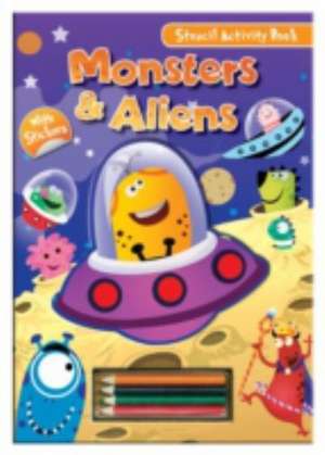 Activity Stencil Books - Monsters & Aliens de North Parade Publishing