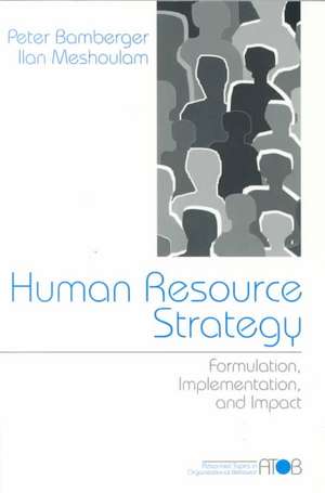 Human Resource Strategy: Formulation, Implementation, and Impact de Peter A. Bamberger