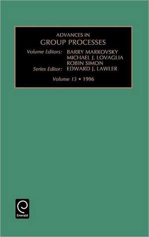 Advances in Group Processes de Edward J. Lawler