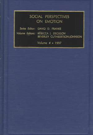 Social Perspectives on Emotion de David D. Franks