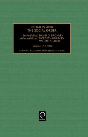 Leaving Religion and Religious Life – Patterns and Dynamics de David G. Bromley