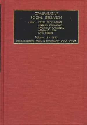 Methodological Issues in Comparative Social Science de Fredrick Engelstad