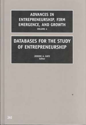 Databases for the Study of Entrepreneurship de Jerome A. Katz