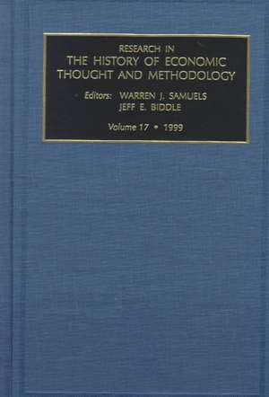 Research in the History of Economic Thought and Methodology de Warren J. Samuels