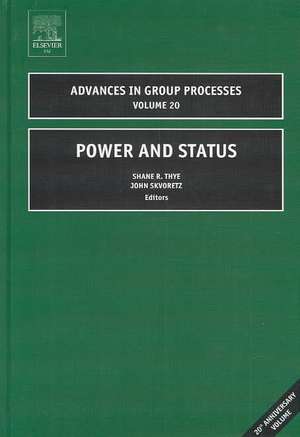 Power and Status de Shane R. Thye