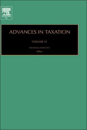 Advances in Taxation de Thomas M. Porcano