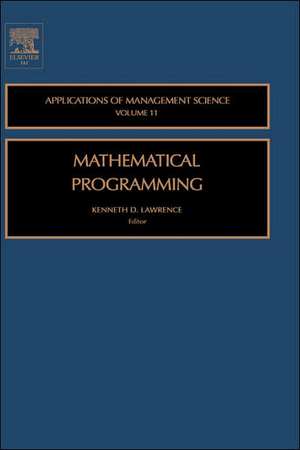 Mathematical Programming de Kenneth D. Lawrence