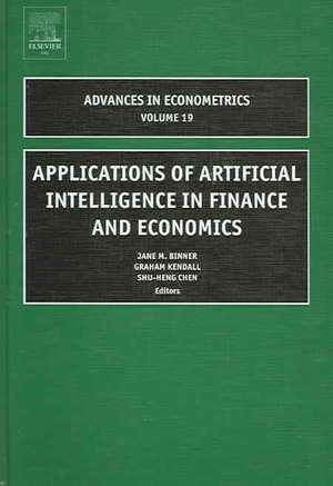 Applications of Artificial Intelligence in Finance and Economics de J.m. Binner