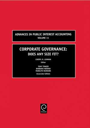 Corporate Governance – Does Any Size Fit? de Cheryl R. Lehman