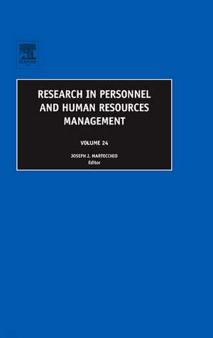 Research in Personnel and Human Resources Management de Joseph J. Martocchio