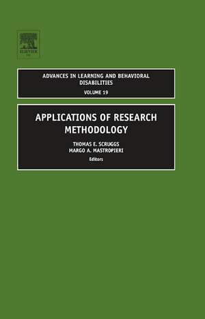 Applications of Research Methodology de Thomas E. Scruggs