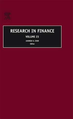 Research in Finance de Andrew H. Chen