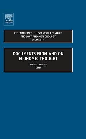 Documents From and On Economic Thought de Warren J. Samuels