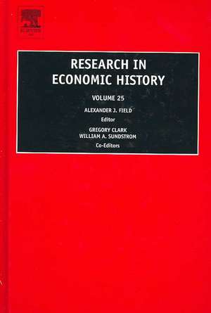 Research in Economic History de Alexander J. Field