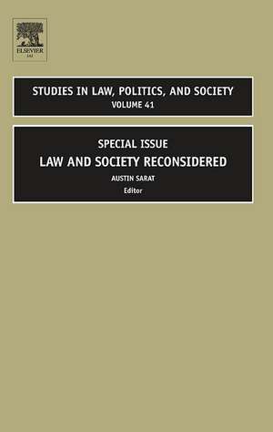 Law and Society Reconsidered – Special Issue de Austin Sarat