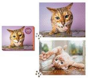 Cats on Catnip 2-In-1 Double-Sided 1,000-Piece Puzzle de Andrew Marttila