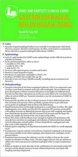 J & B Clinical Card: Gastroesophageal Reflux Disease (Gerd)