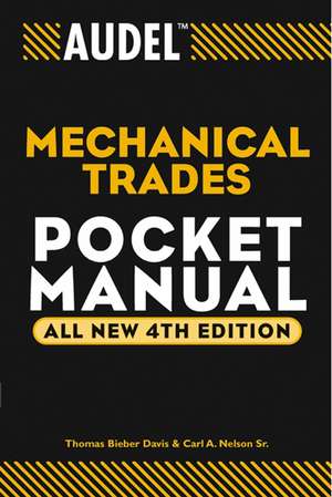 Audel Mechanical Trades Pocket Manual 4e de TB Davis