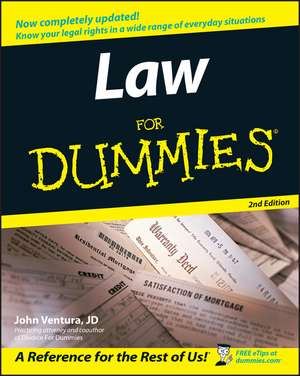 Law For Dummies 2e de J Ventura