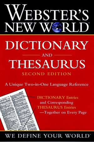 Webster's New World Dictionary And Thesaurus, 2nd Edition (paper Edition) de The Editors of the Webster's New Wo