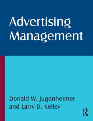 Advertising Management de Donald W Jugenheimer