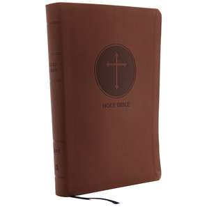 KJV Holy Bible: Giant Print with 53,000 Cross References, Brown Leathersoft, Red Letter, Comfort Print: King James Version de Thomas Nelson