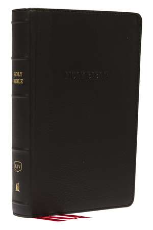 KJV Holy Bible: Personal Size Giant Print with 43,000 Cross References, Black Genuine Leather, Red Letter, Comfort Print: King James Version de Thomas Nelson