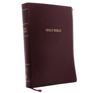 KJV Holy Bible: Super Giant Print with 43,000 Cross References, Burgundy Leather-look, Red Letter, Comfort Print (Thumb Indexed): King James Version de Thomas Nelson