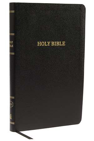 KJV Thinline Reference Bible, Black Bonded Leather, Red Letter, Comfort Print: King James Version de Thomas Nelson