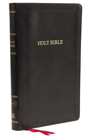 KJV, Deluxe Thinline Reference Bible, Leathersoft, Black, Red Letter, Comfort Print: Holy Bible, King James Version de Thomas Nelson