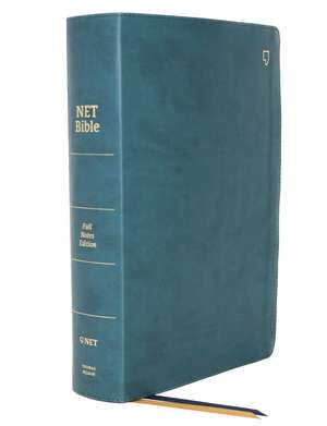 NET Bible, Full-notes Edition, Leathersoft, Teal, Thumb Indexed, Comfort Print: Holy Bible de Thomas Nelson