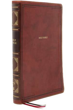 NKJV, Thinline Bible, Large Print, Leathersoft, Brown, Red Letter, Comfort Print: Holy Bible, New King James Version de Thomas Nelson