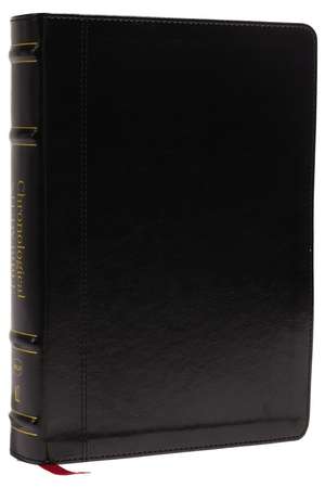 NKJV, Chronological Study Bible, Leathersoft, Black, Comfort Print: Holy Bible, New King James Version de Thomas Nelson