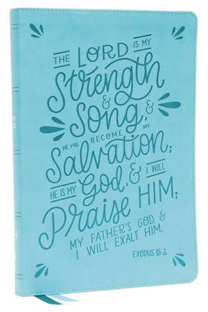 NKJV, Thinline Bible, Verse Art Cover Collection, Leathersoft, Teal, Red Letter, Thumb Indexed, Comfort Print: Holy Bible, New King James Version de Thomas Nelson