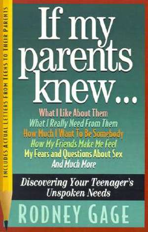 If My Parents Knew de Rodney Gage