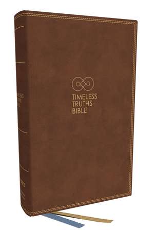 Timeless Truths Bible: One faith. Handed down. For all the saints. (NET, Brown Leathersoft, Comfort Print) de Matthew Z. Capps