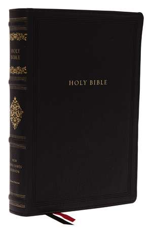 NKJV, Wide-Margin Reference Bible, Sovereign Collection, Leathersoft, Black, Red Letter, Comfort Print: Holy Bible, New King James Version de Thomas Nelson