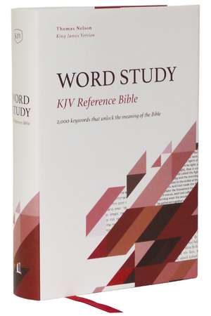 KJV, Word Study Reference Bible, Hardcover, Red Letter, Thumb Indexed, Comfort Print: 2,000 Keywords that Unlock the Meaning of the Bible de Thomas Nelson