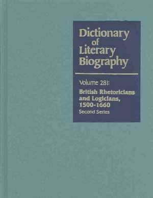 Dictionary of Literary Biography: British Logicians and Rhetoricians de Matthew J. Bruccoli