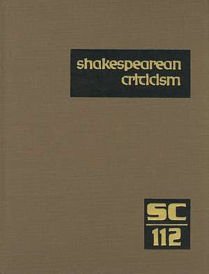 Shakespearean Criticism de Michelle Lee