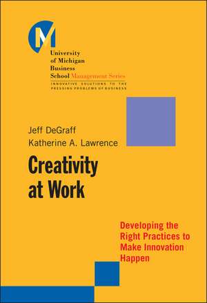 Creativity At Work – Developing the Right Practices to Make Innovation Happen de J DeGraff