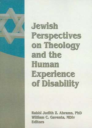 Jewish Perspectives on Theology and the Human Experience of Disability de William Gaventa