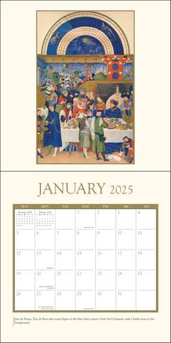 Tres Riches Heures 2025 Wall Calendar de Limbourg Brothers