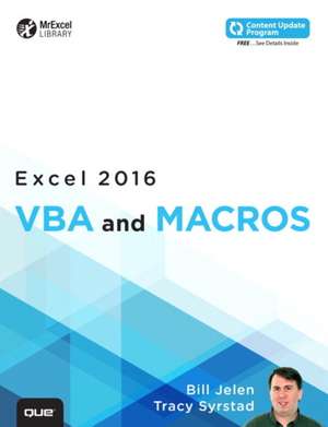 Excel 2016 VBA and Macros de Bill Jelen